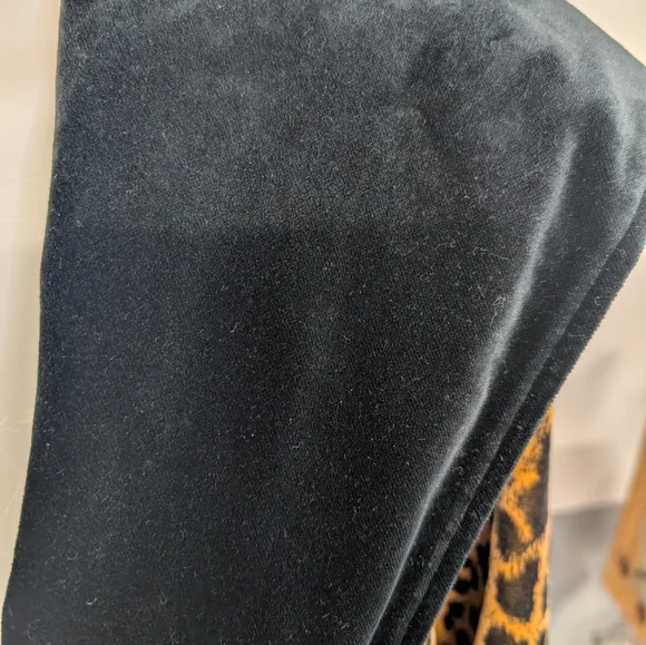 Vintage Animal Leopard Print Velvet Hooded 80s Coat - Picture 4 of 6